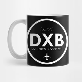 DXB, Dubai International Airport Aviation T-Shirt Mug